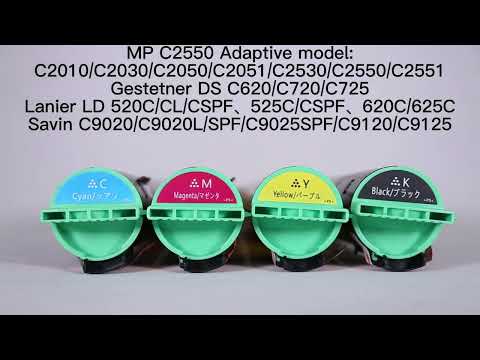 The display video of ricoh mpc2550 compatible toner cartridge product introduction